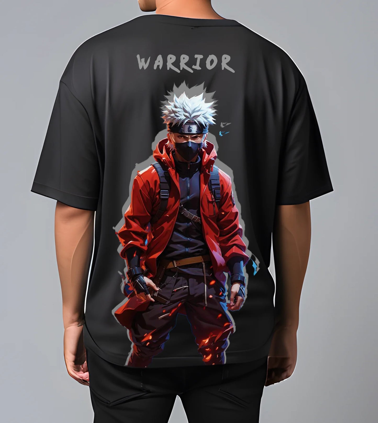 Jutsu Warrior Reflective Oversized T-Shirts