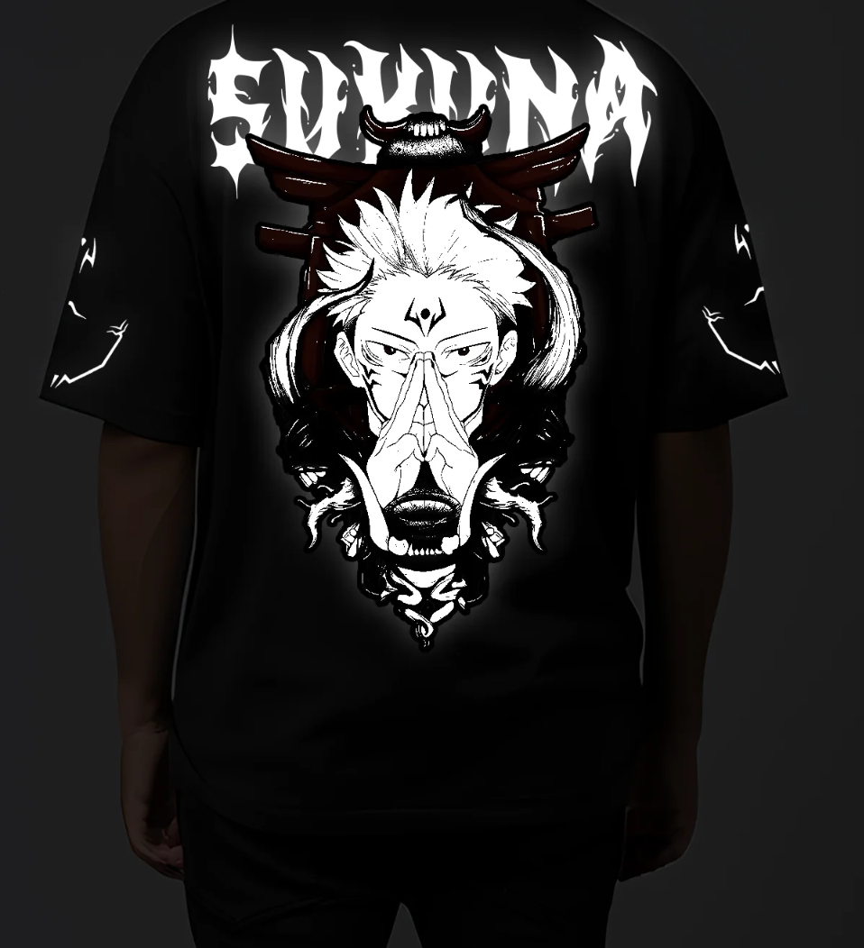 Sukuna reflective Ryoiki Tenkai Oversized T-Shirts