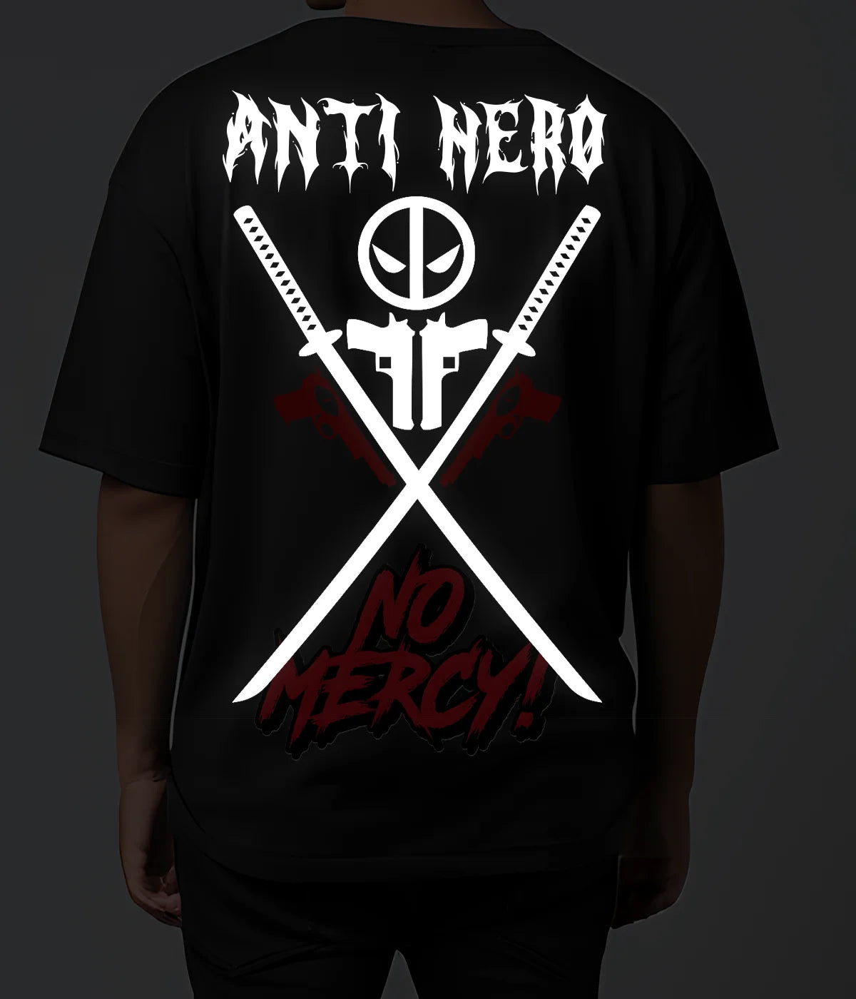 Anti hero reflective Oversized T-Shirts