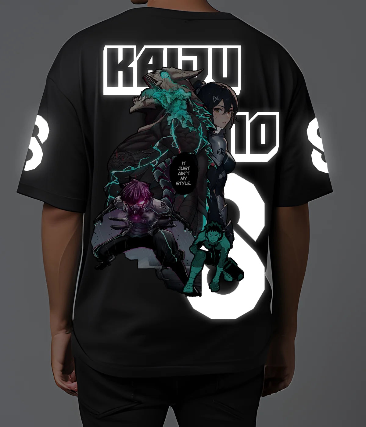 Kaiju 8 reflective Oversized T-Shirts