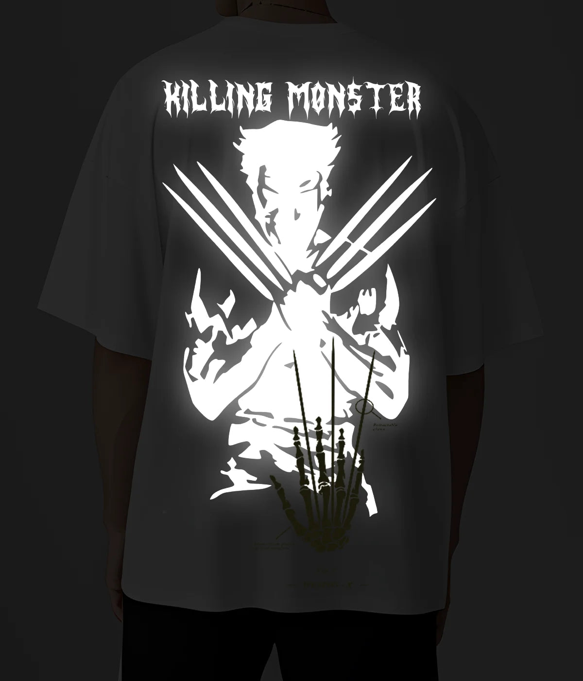 Killing monster reflective Oversized T-Shirts