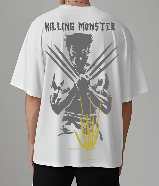 Killing monster reflective Oversized T-Shirts